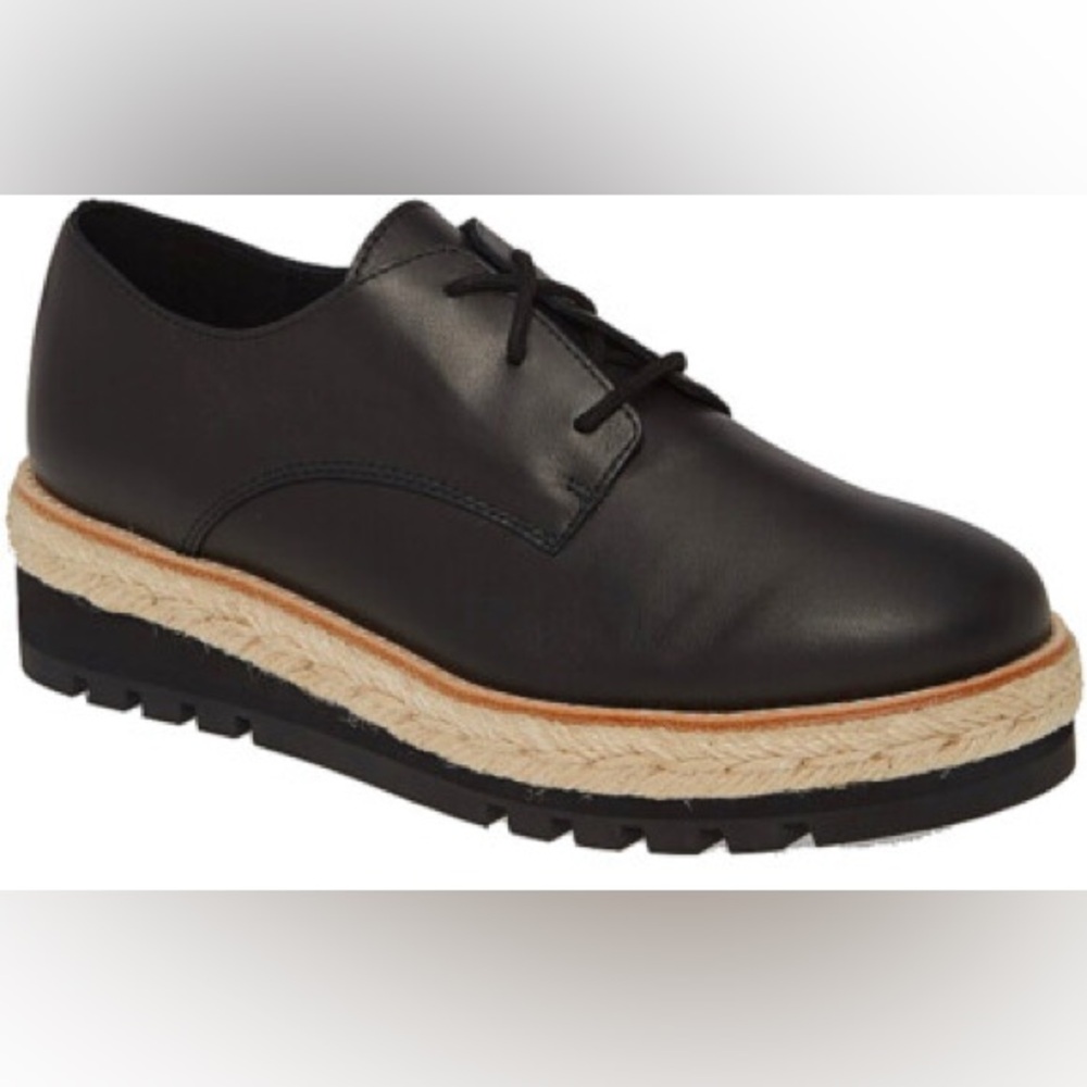 NWT Eileen Fisher Everly Derby Platform Wedge 7
